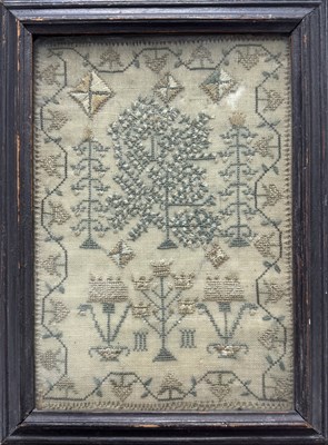 Lot 612 - An early needlework sampler, possibly 18th...