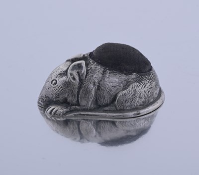 Lot 41 - An Edwardian silver novelty pin cushion, by...