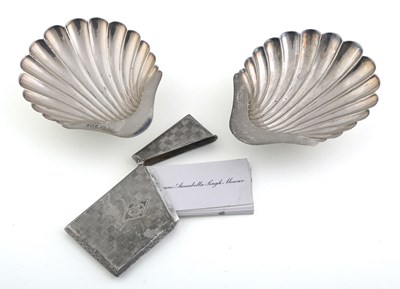 Lot 303 - A George V silver card case, by Joseph Gloster...