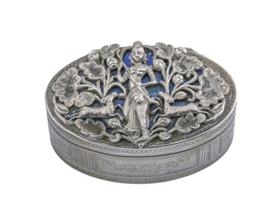 Lot 43 - A nineteenth-century silver-coloured metal and...