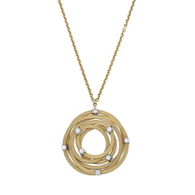 Lot 43 - Marco Bicego, an 18ct gold Goa brilliant-cut diamond pendant necklace