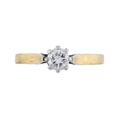 Lot 518 - An 18ct gold brilliant-cut diamond single stone ring