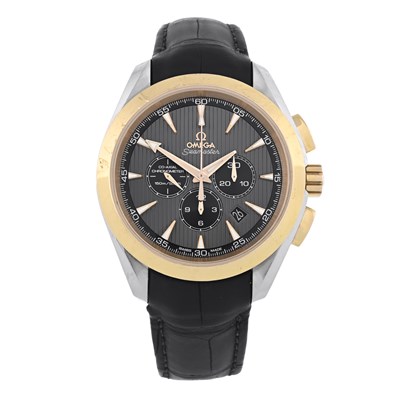 Lot 227 - Omega, a bi-metal Aqua Terra 150m chronograph wrist watch