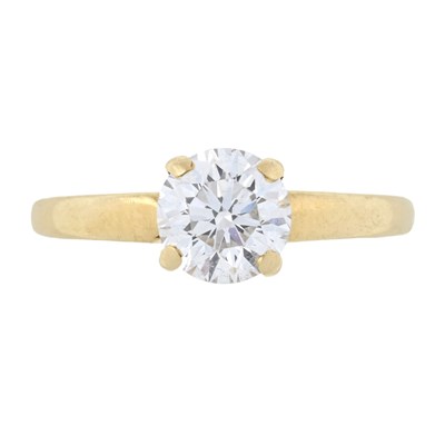 Lot 139 - Bulgari, an 18ct gold brilliant-cut diamond single stone ring