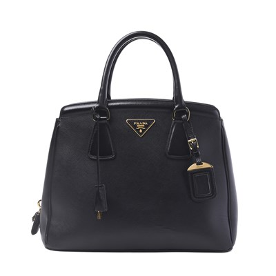 Lot 549 - Prada, a black Saffiano handbag.