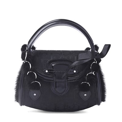 Lot 365 - Christian Dior by John Galliano, a Mini Trotter Fur Romantique handbag.