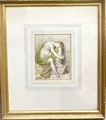 Lot 624 - A watercolour, ink and pencil depiction of a...