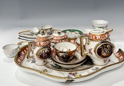 Lot 21 - A collection of continental ceramics: a...