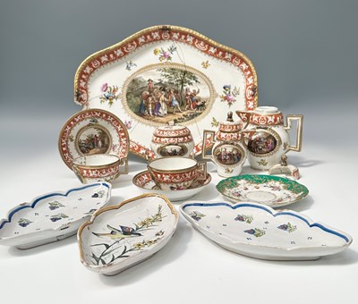 Lot 11 - A collection of continental ceramics: a...