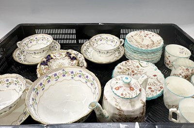 Lot 24 - Three Minton teacups and saucers together with...