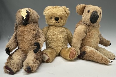 Lot 254 - A mid 20th century Chad Valley 14" teddy bear,...