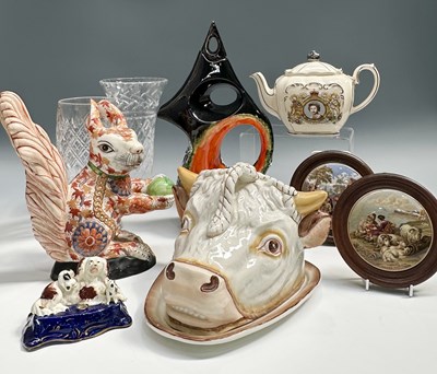 Lot 72 - Mixed ceramics: a 19th century Staffordshire...