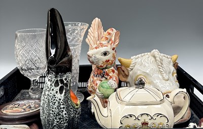 Lot 38 - Mixed ceramics: a 19th century Staffordshire...