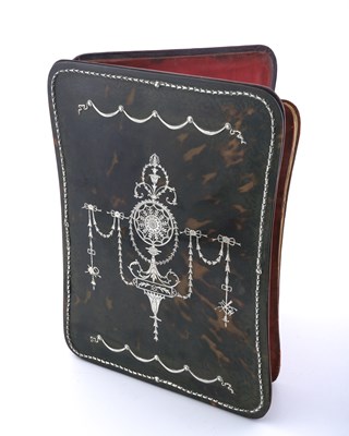 Lot 79 - An Edwardian tortoiseshell, leather, and...