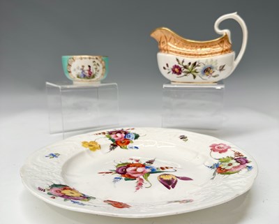 Lot 137 - A Swansea or Nantgarw-type porcelain plate,...