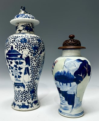 Lot 151 - Two 19th century Chinese baluster vases: one...