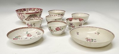 Lot 121 - A collection of Chinese famille rose tea bowls,...
