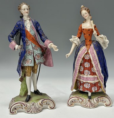 Lot 115 - A pair of Derby style Samson figures, modelled...