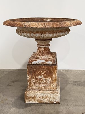 Lot 834 - A large late 19th century cast iron garden...