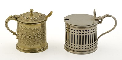 Lot 86 - A Victorian silver-gilt mustard pot, by Robert...
