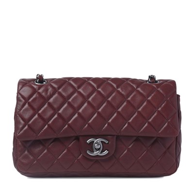 Lot 299 - Chanel, a burgundy Medium Classic Double Flap handbag.