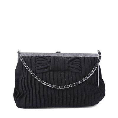Lot 323 - Chanel, a black evening bag.