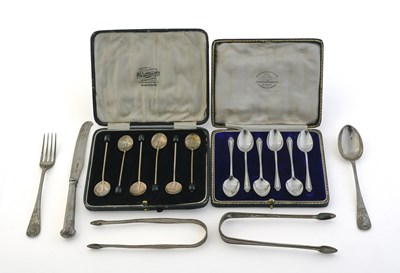 Lot 311 - A group of English hallmarked silver,...