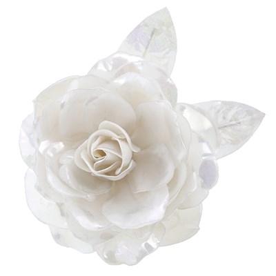 Lot 518 - Louis Vuitton, an iridescent Camellia flower corsage pin brooch.