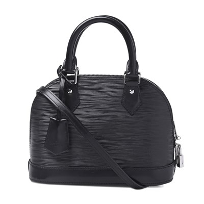 Lot 500 - Louis Vuitton, a black epi Alma BB handbag.