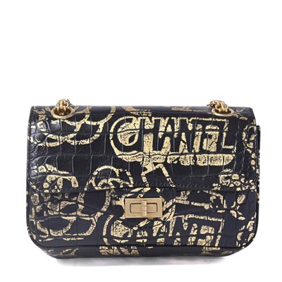 Lot 286 - Chanel, a limited edition Mini 2.55 Graffiti Reissue handbag.