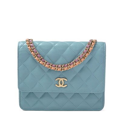 Lot 304 - Chanel, a quilted Candy Chain Wallet On Chain WOC handbag.