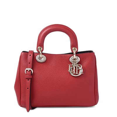 Lot 360 - Christian Dior, a red mini Diorissimo handbag.