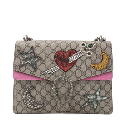 Lot 418 - Gucci, a limited edition medium Supreme Pierced Heart Dionysus handbag.