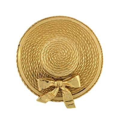 Lot 337 - Chanel, a 1970s straw hat brooch.
