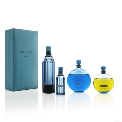 Lot 106 - Lalique for Worth, four Je Reviens glass...