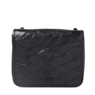 Lot 559 - Saint Laurent, a black crinkled calfskin Niki Chain Wallet.