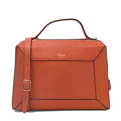 Lot 531 - Mulberry, an orange leather Hopton handbag.