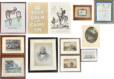 Lot 663 - A collection of prints, to include: two...