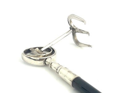 Lot 59 - A George V toasting fork, with ebonised...