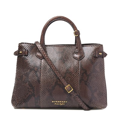 Lot 271 - Burberry, a medium python Banner handbag.