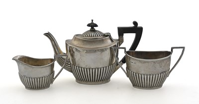 Lot 262 - An Edwardian silver three-piece tea set, by...