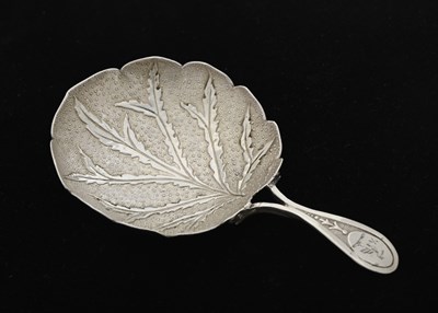Lot 103 - A George III silver novelty naturalistic caddy...