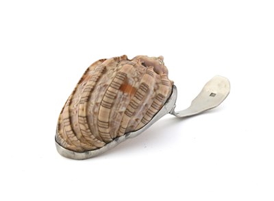 Lot 111 - A George III silver and shell caddy spoon, by...