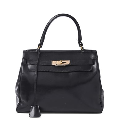 Lot 441 - Hermes, a vintage 1954 Kelly Sellier 28 handbag.