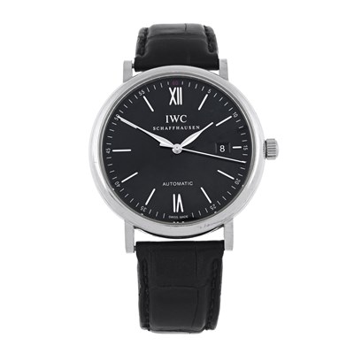 Lot 217 - IWC, a stainless steel Portofino wrist watch