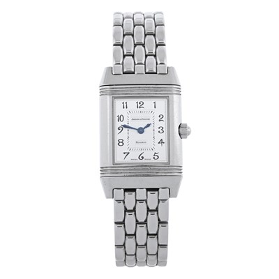 Lot 219 - Jaeger-LeCoultre, a stainless steel Reverso Duetto bracelet watch