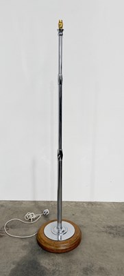 Lot 753 - An Art Deco chrome standard lamp: a stepped...