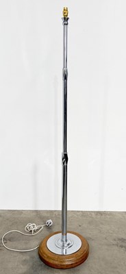 Lot 500A - An Art Deco chrome standard lamp: a stepped...