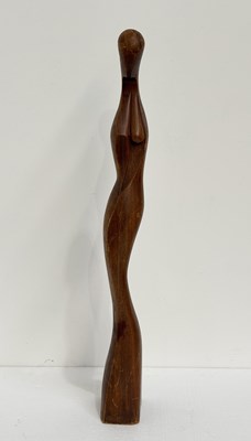 Lot 746 - An mid-century teak abstract female figural...