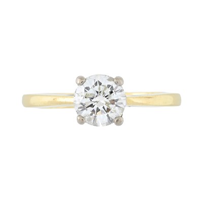Lot 191 - An 18ct gold brilliant-cut diamond single stone ring